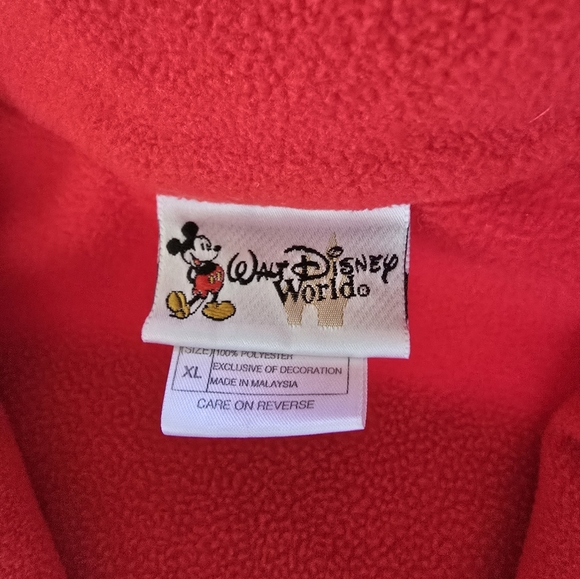 Disney Mickey Mouse Red Fleece Vest with Design Disney Land Size XL - Picture 3 of 5